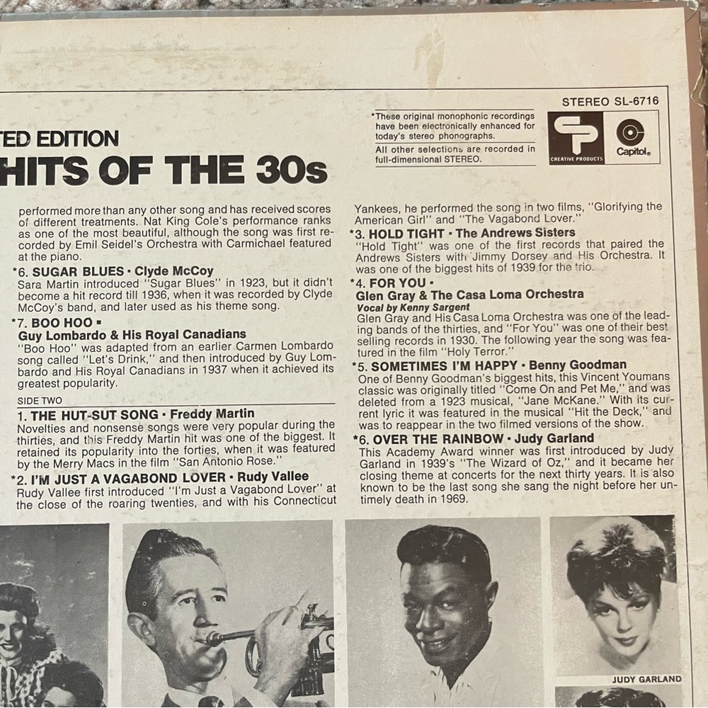 Greatest Hits of the 30’s Vinyl Record - Picture 6 of 10